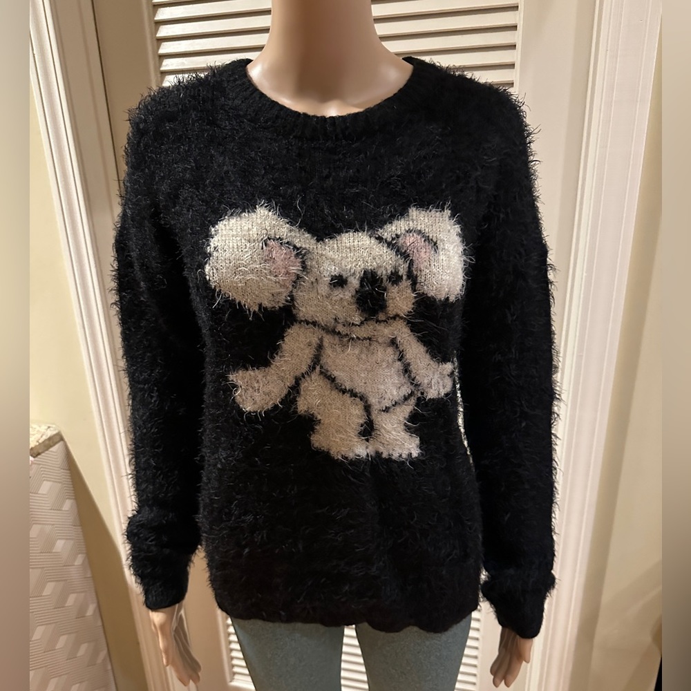 MINKPINK Drop Bear Fuzzy Knit Jumper Sweater, sz Women’s M